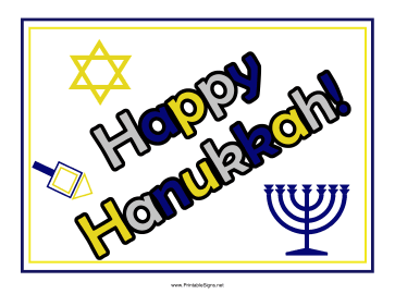 Happy Hanukkah Sign