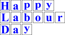 Happy Labour Day Sign