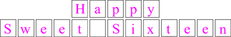 Happy Sweet Sixteen Sign