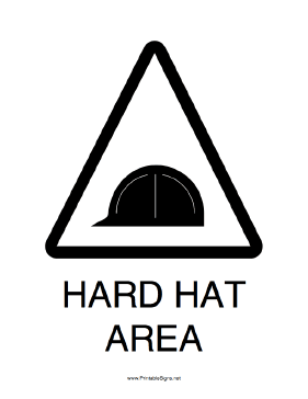 Hard Hat Area Sign