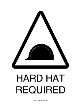 Hard Hat Required Sign