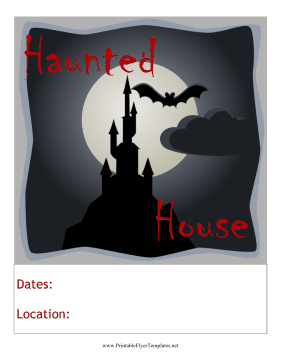 Haunted House Flyer Sign
