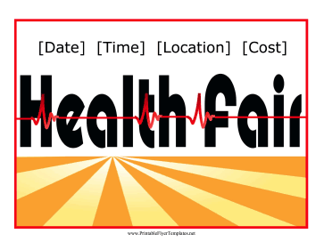 Health Fair Flyer Sign