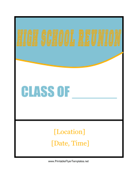 High School Reunion Flyer Sign