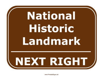 Historic Landmark Right Sign
