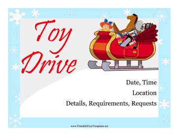 Holiday Toy Drive Flyer Sign