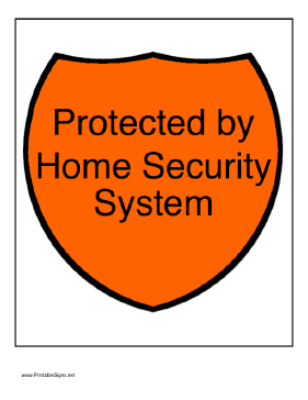 Home Security Sign