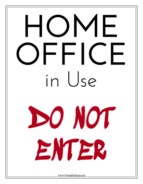 Home Office Sign