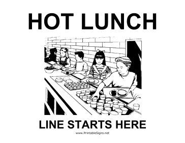 Hot Lunch Sign