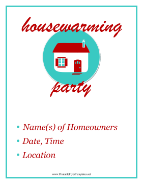 Housewarming Flyer Sign