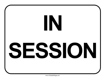 In Session Sign