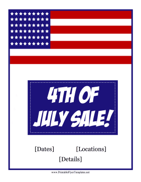 Independence Day Sale Flyer Sign