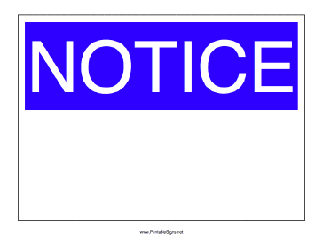 Notice Sign