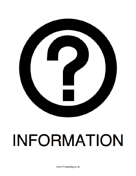 Information Question Mark Sign