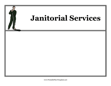 Janitor Flyer Sign