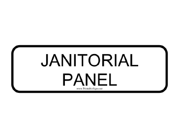 Janitorial Panel Sign