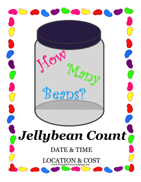 Jellybean Count Fundraiser Sign