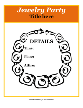 Jewelry Party Flyer Sign