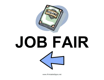 Job Fair - Left Sign