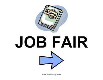 Job Fair - Right Sign