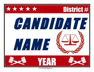 Judge Campaign Sign