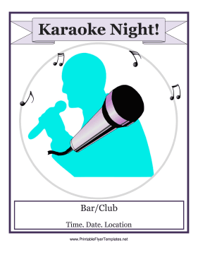 Karaoke Night Flyer Sign