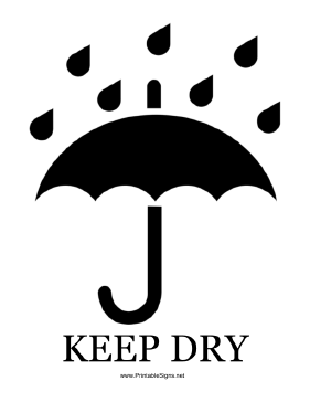 Keep Dry with caption Sign