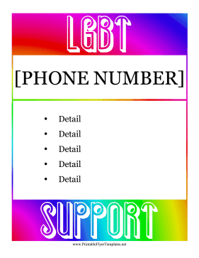LGBT Support Services Flyer Sign