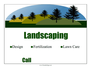 Landscaping Lawn Sign