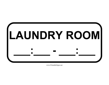 Laundry Room Sign