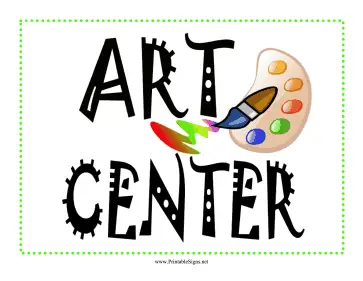 Learning Center Art Sign