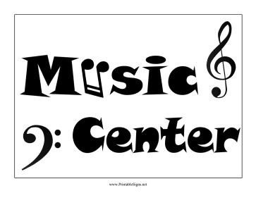 Learning Center Music Sign