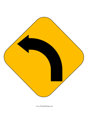 Left Curve Sign