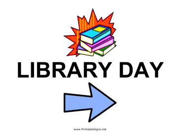 Library Day - Right Sign
