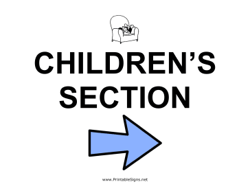 Childrens Section - Right Sign