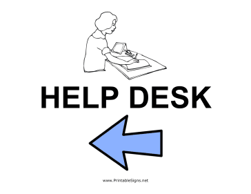 Help Desk - Left Sign