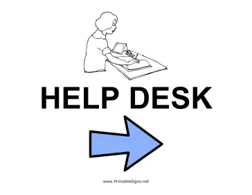 Help Desk - Right Sign
