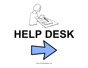 Help Desk - Right Sign