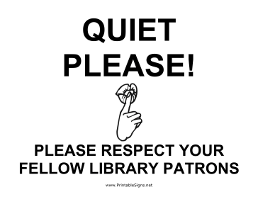 Quiet Please Sign