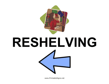 Reshelving - Left Sign