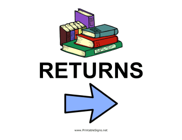 Library Returns - Right Sign