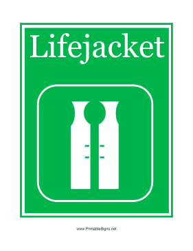 Lifejacket Sign