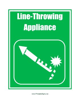 Line-Throwing Appliance Sign