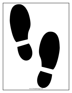 Line-Up Footprints Sign