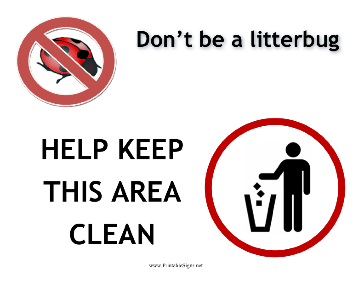 Litter Bug Sign