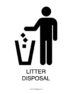 Litter Disposal Sign