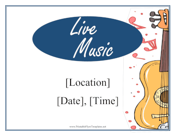 Live Music Flyer Sign