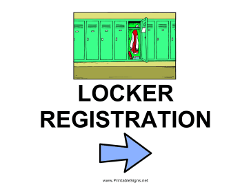 Locker Registration - Right Sign