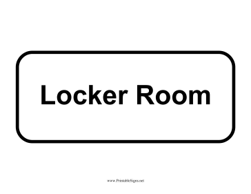 Locker Room Sign