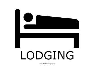 Lodging with caption Sign